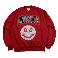 Load image into Gallery viewer, Reworked OSU Buckeyes Smiley Face Crewneck (L)
