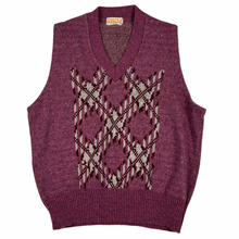 Load image into Gallery viewer, Vintage Pink Argyle Sweater Vest [M]