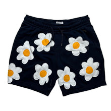 Load image into Gallery viewer, Reworked Flower Power Sweatshorts - Blue Daffodil [M]