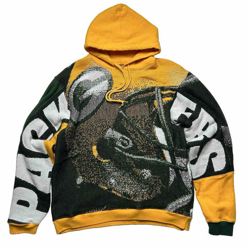 Reworked Green Bay Packets Tapestry Hoodie [M]