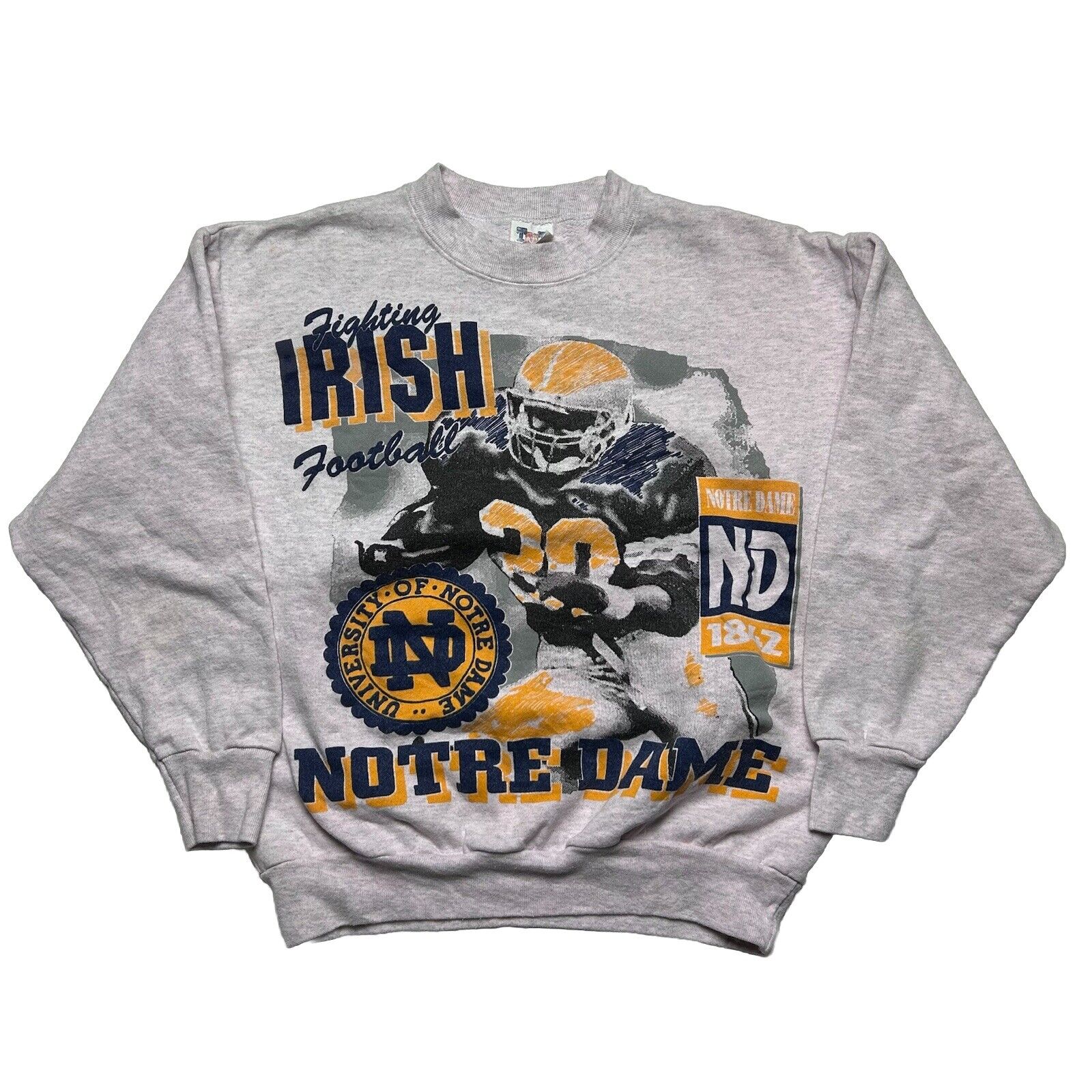 Vintage University Notre Dame Hoodie Sweatshirt Adult Large Black shops Fighting Irish