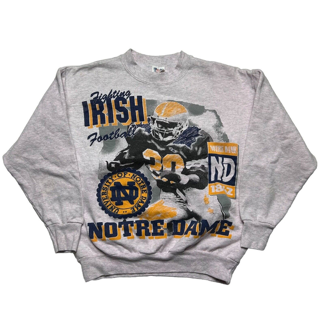 Vintage University of Notre Dame Fighting Irish Crewneck Gray [S]