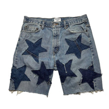 Load image into Gallery viewer, Reworked Denim Star Jorts - Light Wash #2 [34]