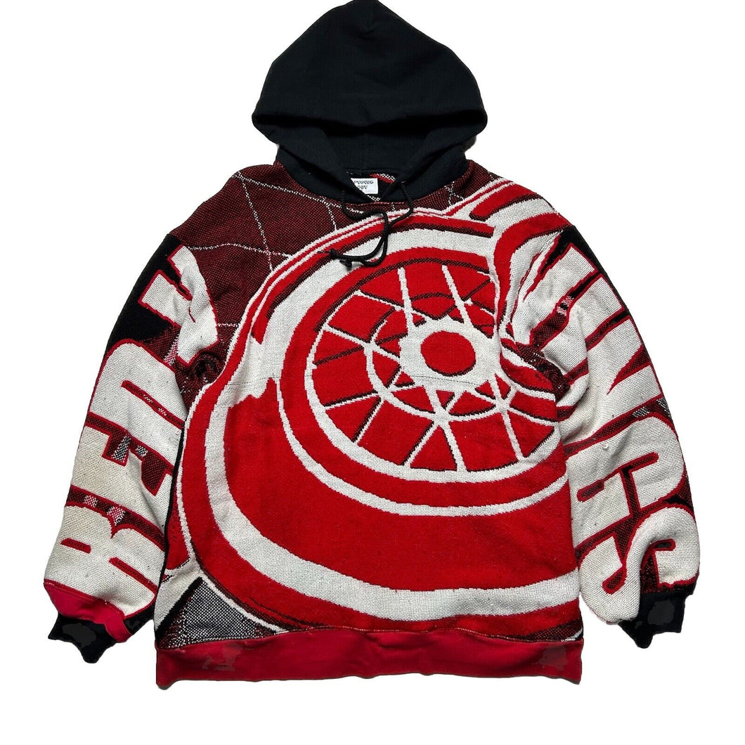 Reworked Detroit Red Wings Tapestry Blanket Hoodie Tapestry [M]