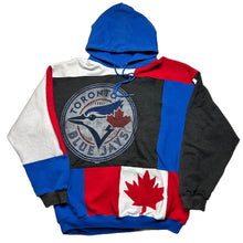 Load image into Gallery viewer, Reworked Toronto Blue Jays Patchwork Hoodie [L]