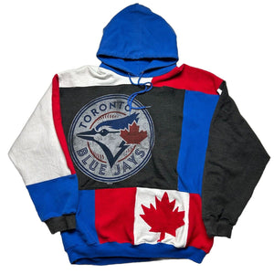 Reworked Toronto Blue Jays Patchwork Hoodie [L]