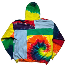 Load image into Gallery viewer, Reworked Have a Nice Trip Tie Dye Patchwork Hoodie [XL]