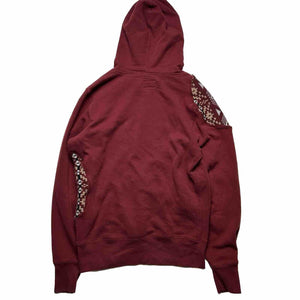 Custom Arizona Cardinals Cutout Patchwork Hoodie Maroon Sz Small