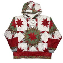 Load image into Gallery viewer, Reworked Vintage Red Star Quilt Hoodie [M]