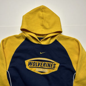 Y2K University of Michigan Wolverines Center Swoosh Hoodie [XL]