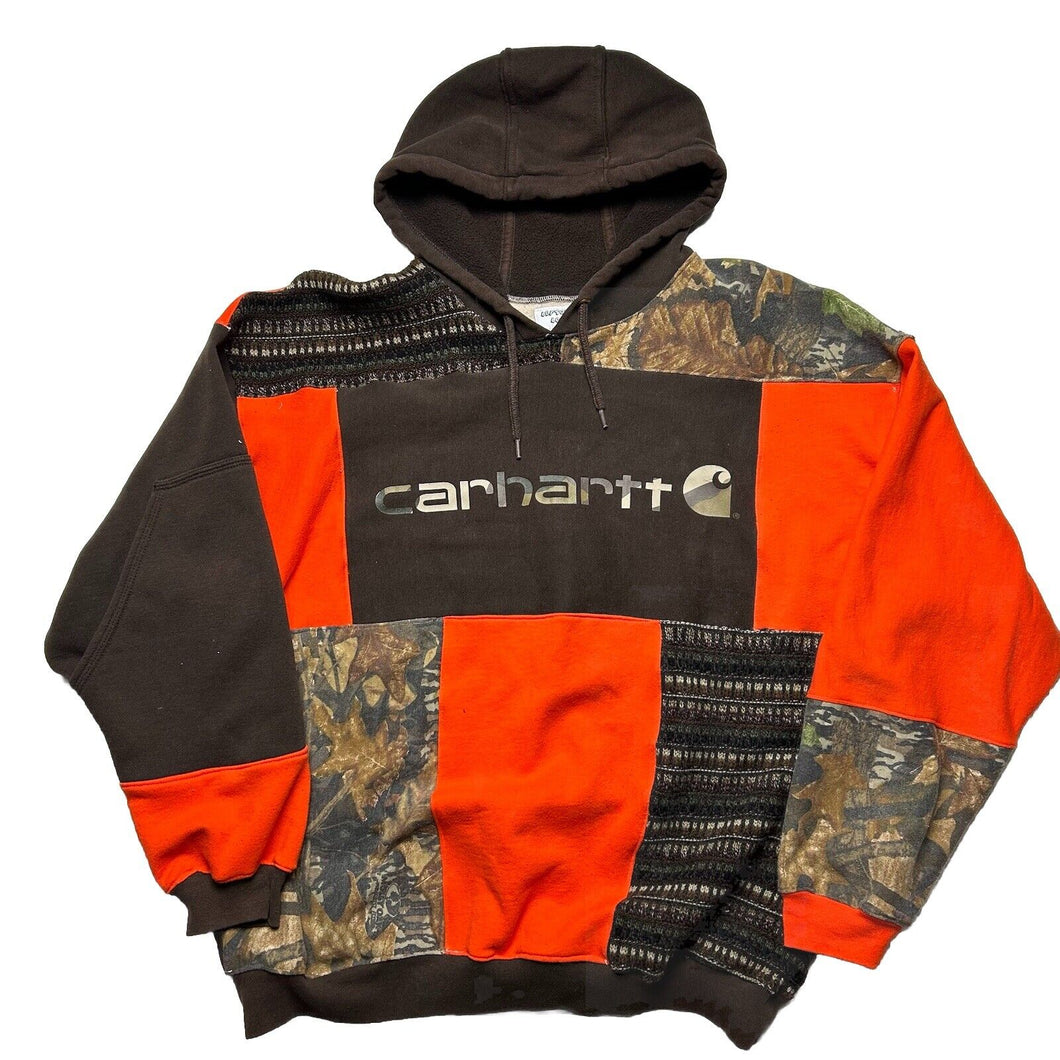 Reworked Hunter Camo Patchwork Hoodie [XL]