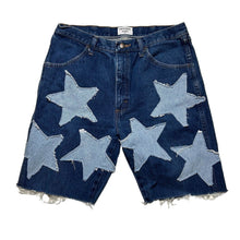 Load image into Gallery viewer, Reworked Denim Star Jorts - Dark Wash #1 [34]