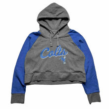 Load image into Gallery viewer, Reworked Indianapolis Colts Crop Hoodie [L]