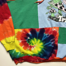 Load image into Gallery viewer, Reworked Have a Nice Trip Tie Dye Patchwork Hoodie [XL]