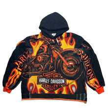 Load image into Gallery viewer, Reworked Harley-Davidson Motorcycles Blanket Hoodie (XL/XXL)