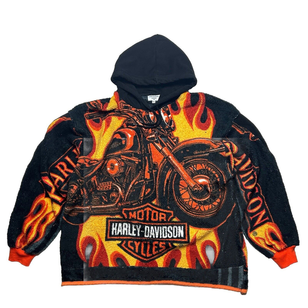 Reworked Harley-Davidson Motorcycles Blanket Hoodie (XL/XXL)