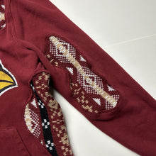 Load image into Gallery viewer, Custom Arizona Cardinals Cutout Patchwork Hoodie Maroon Sz Small