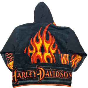 Reworked Harley-Davidson Motorcycles Blanket Hoodie (XL/XXL)