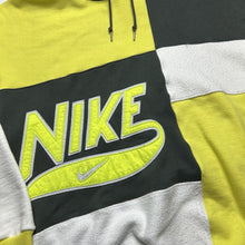 Load image into Gallery viewer, Reworked Nike Patchwork Hoodie - Green/White [L]