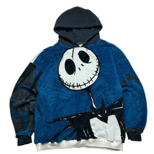 Load image into Gallery viewer, Reworked Nightmare Before Christmas Jack Skellington Blanket Hoodie (L)