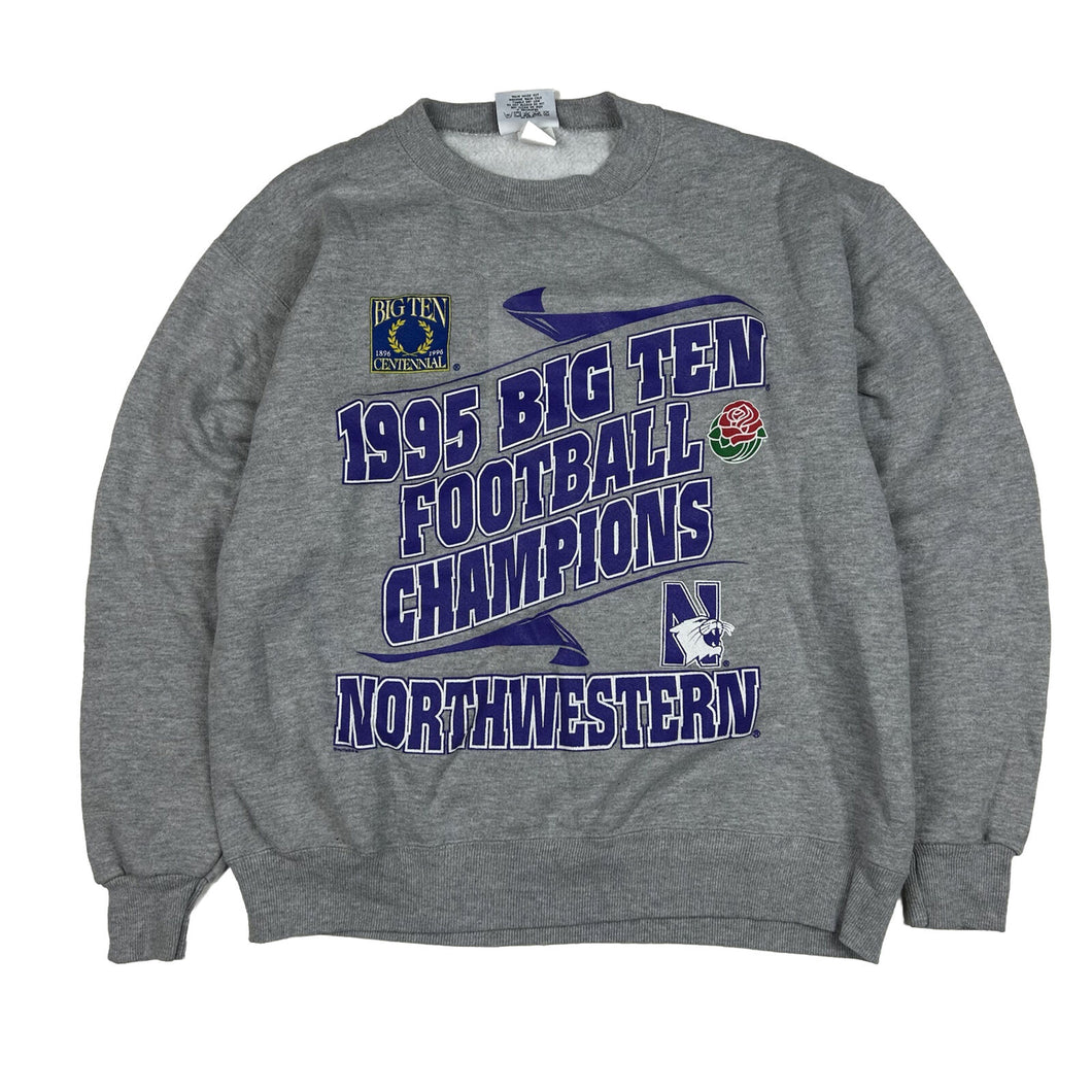 Vintage Northwestern University Wildcats 1995 Big Ten Champions Sweatshirt M