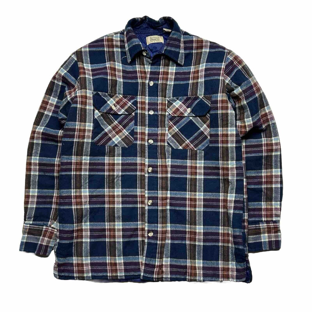 Vintage Red/Blue Sears Plaid Flannel Shirt [M]