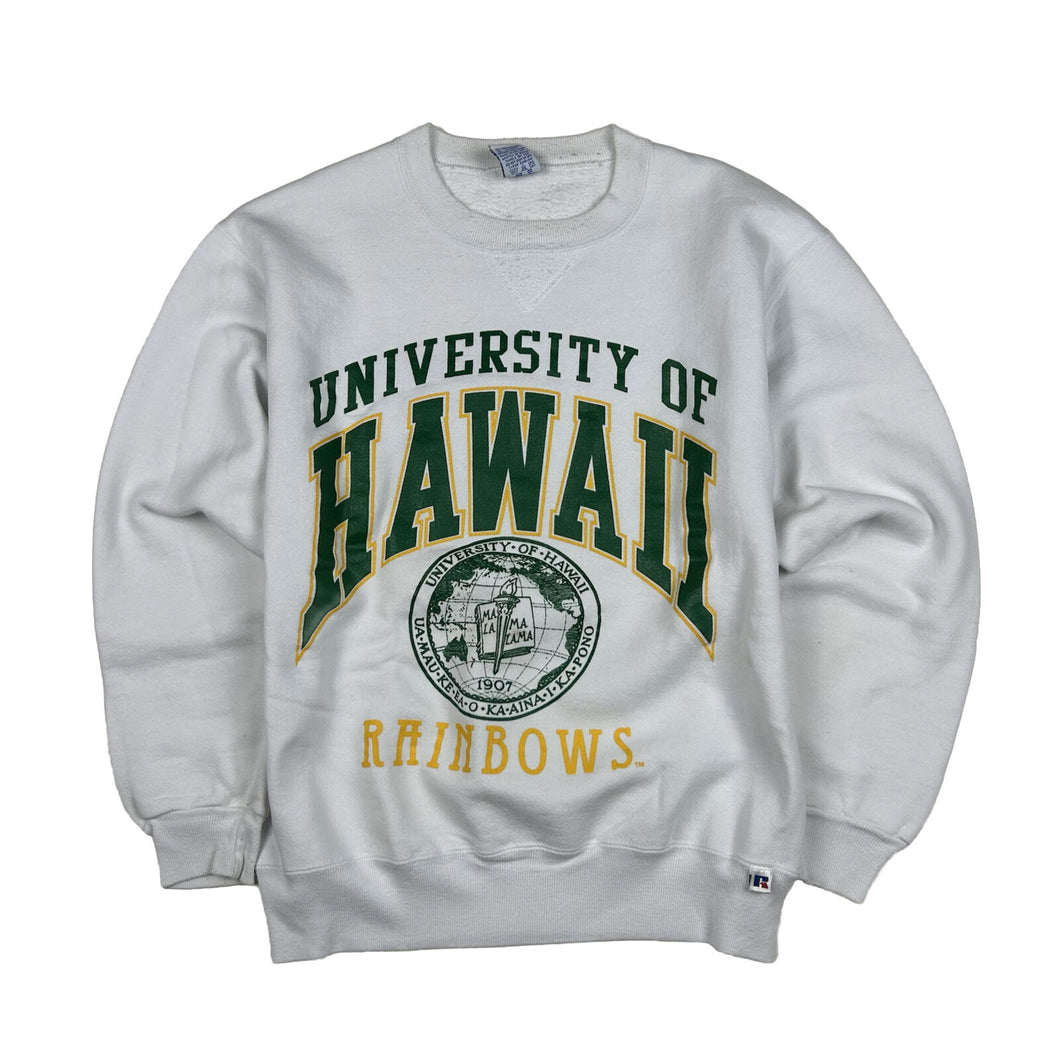 Vintage 90s University of Hawaii Rainbows Crewneck Sweatshirt Russell Athletic M