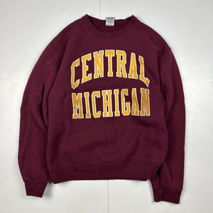 Y2K Central Michigan University Chippewas Crewneck Sweatshirt Spell Out Sz M