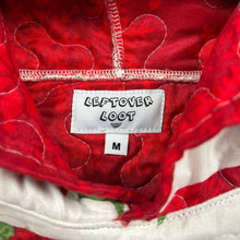 Load image into Gallery viewer, Reworked Quilt Hoodie - Poinsettia Wedding Ring (Medium)