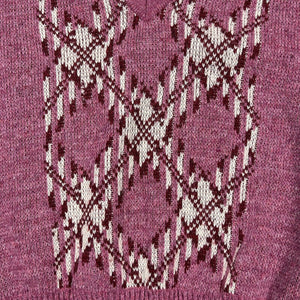 Vintage Pink Argyle Sweater Vest [M]