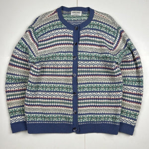 Vintage Multicolor Cardigan Sweater (L)