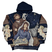 Load image into Gallery viewer, Reworked Blanket Hoodie - Nativity (Large)