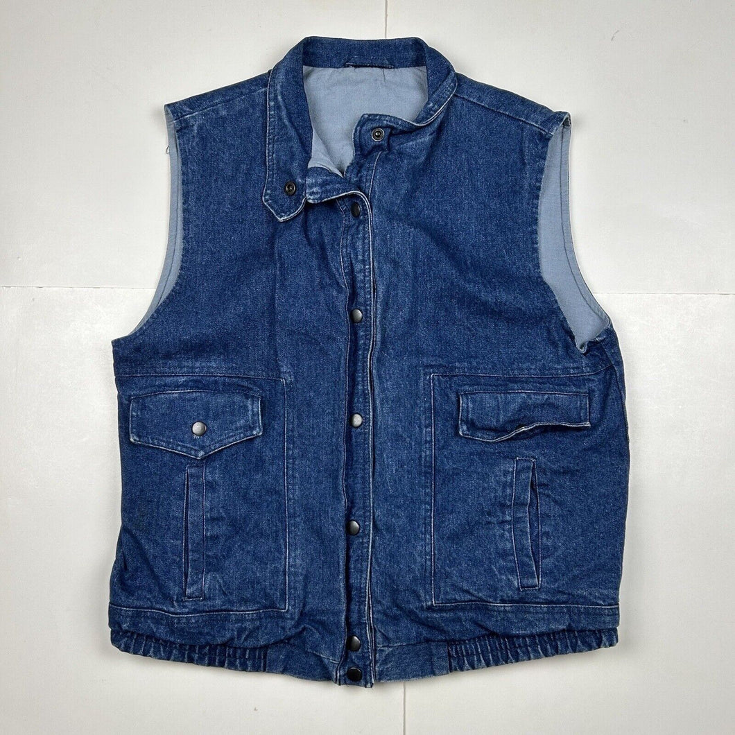 Vintage Button Up Denim Vest (L)