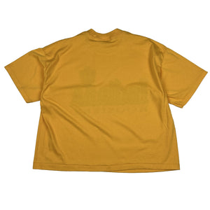 Vintage Indiana University Hoosiers Graphic T-Shirt Yellow Crop Boxy Fit (XL)