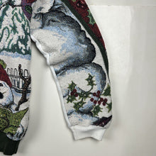 Load image into Gallery viewer, Reworked Blanket Hoodie - Singing Snowmen (Medium)