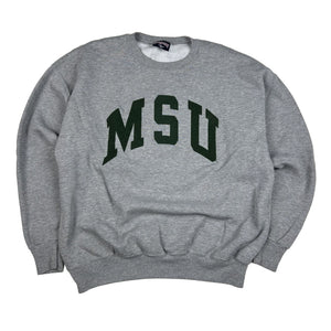 Y2K Michigan State University Spartans Crewneck Sweatshirt MSU Spell Out (XL)