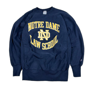 Vintage 90 University of Notre Dame Law School Champion Reverse Weave Crewneck