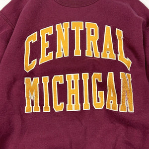 Y2K Central Michigan University Chippewas Crewneck Sweatshirt Spell Out Sz M