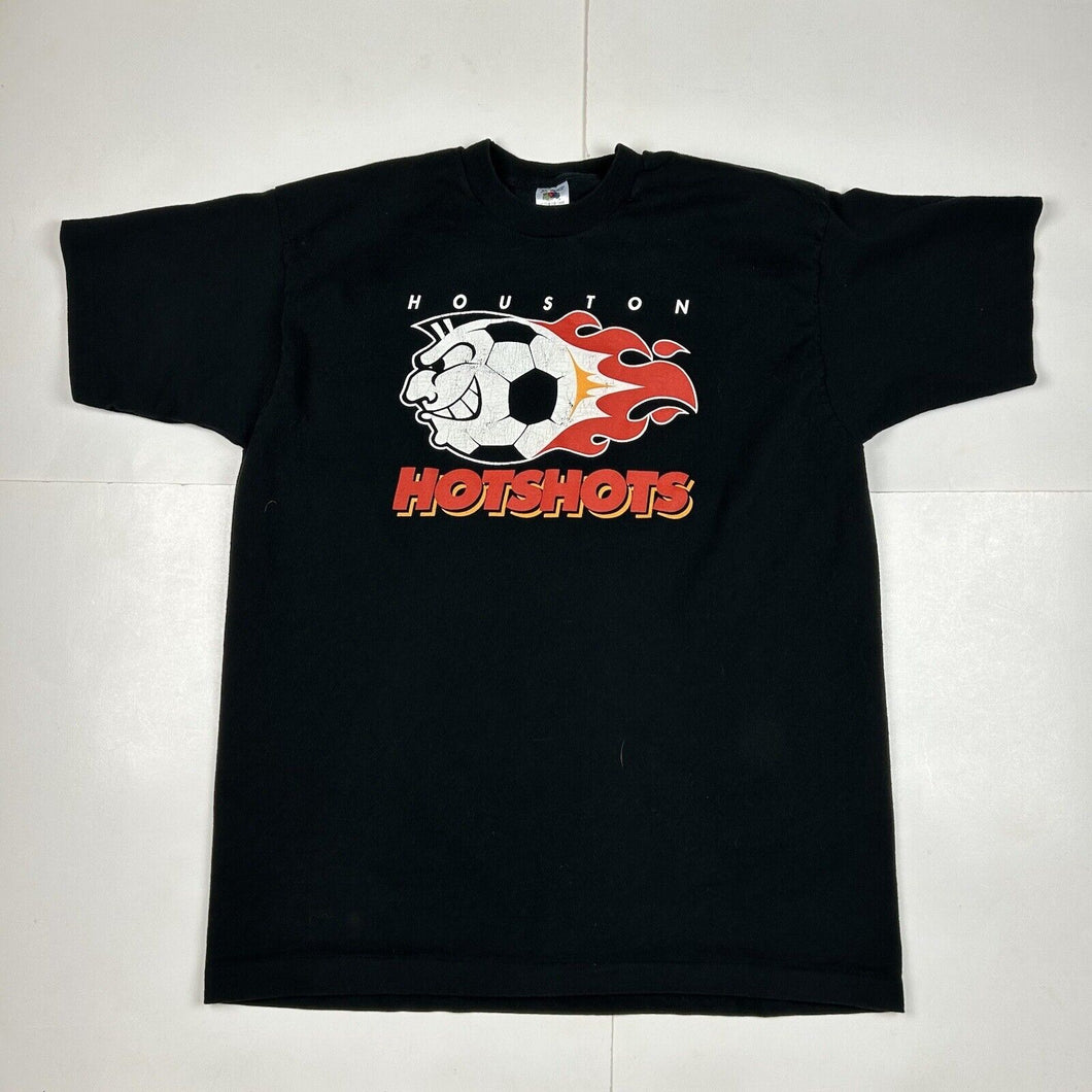 Vintage 90s Houston Hotshots Soccer T-Shirt (XL)