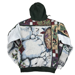 Reworked Blanket Hoodie - Singing Snowmen (Medium)