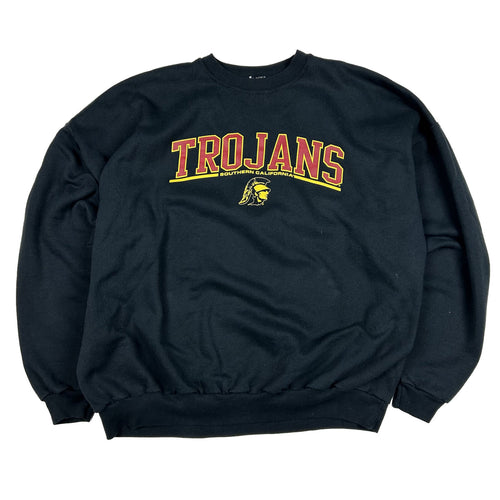 Vintage University of Southern California Trojans Crewneck Sweatshirt Black (XL)