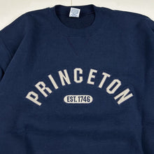 Load image into Gallery viewer, Y2K Pinceton University Tigers Crewneck Sweatshirt Blue Russell Athletic (M)