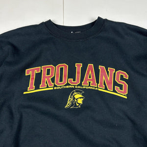 Vintage University of Southern California Trojans Crewneck Sweatshirt Black (XL)