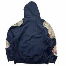 Load image into Gallery viewer, University of Michigan Reworked Rose Patch Hoodie [L]